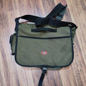 Vintage Dickies Black Messenger Shoulder Bag Canvas Crossbody Work School Laptop